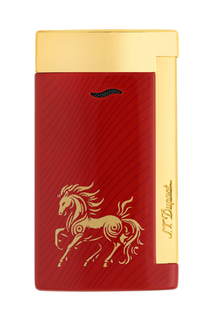 S.T. Dupont Horse Series Slim 7 Kırmızı Gold Puro Çakmağı 27080