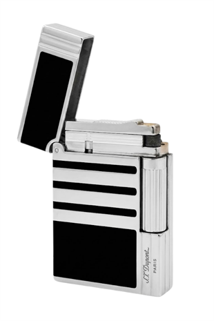 S.T. Dupont Line 2S Siyah - Gümüş Puro Çakmağı