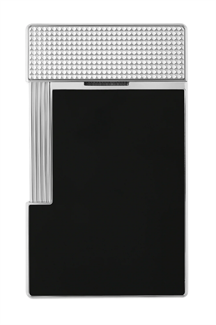 S.T. Dupont Siyah Gümüş Tek Torch & Soft Flame Masa Tipi Puro Çakmağı T20101