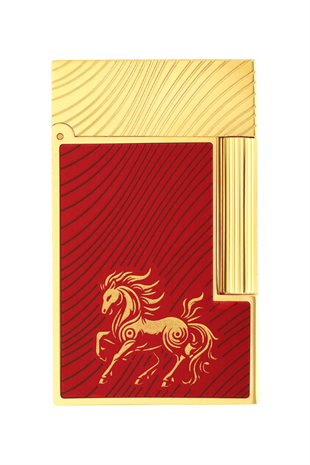 S.T. Dupont Ligne 2 Guilloche Horsemane Kırmızı Puro Çakmağı 16080CL