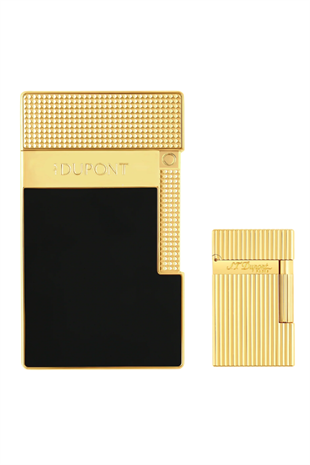 S.T. Dupont Siyah Gold Tek Torch & Soft Flame Masa Tipi Puro Çakmağı T20100
