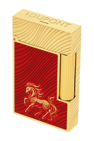 S.T. Dupont Ligne 2 Guilloche Horsemane Kırmızı Puro Çakmağı 16080CL