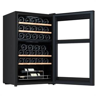 Berfmann 34 Şişe Kapasiteli Çift Bölmeli Solo Şarap Saklama Dolabı Siyah BFW34-BG2