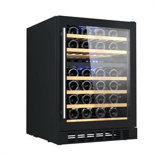 Berfmann 46 Şişe Kapasiteli Çift Bölmeli Tezgah Altı Şarap Saklama Dolabı Siyah BUW46-BG2