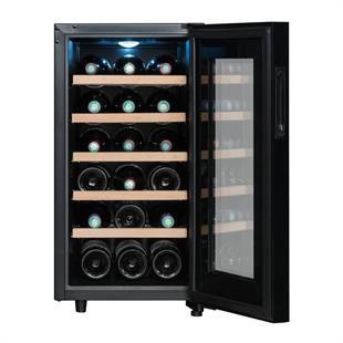 La Sommeliere 18 Şişe Kapasiteli Service Solo Siyah Şarap Dolabı LS18S