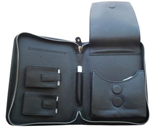 Adorini Siyah Deri Puro Taşıma Çantası