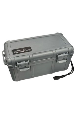 Cigar Caddy 15 Koyu Gri Travel Humidor Puro Kutusu