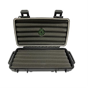 Cigar Caddy 5 Siyah Travel Humidor Puro Kutusu