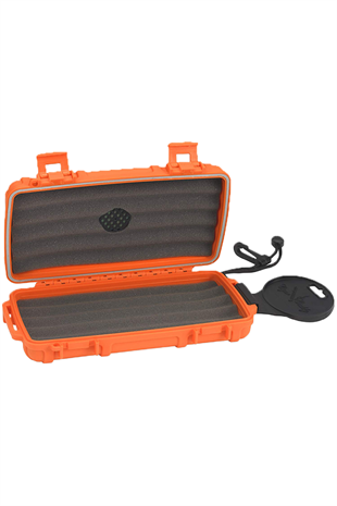 Cigar Caddy 5 Orange Travel Humidor Puro Kutusu