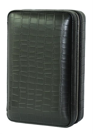 Cohiba Siyah Kesici ve Çakmaklı Deri Puro Taşıma Çantası