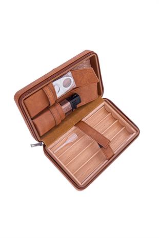 Cohiba Taba Deri Çakmak Kesicili Puro Taşıma Çantası