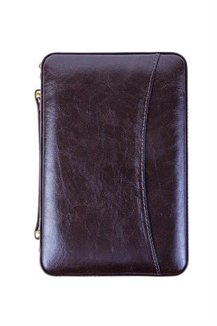 Cohiba XL Parlak Kahverengi Dahili Çakmak Deri Puro Taşıma Çantası & Seyahat Humidoru