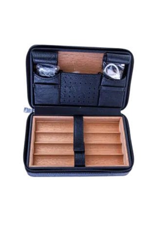 Cohiba Siyah Çakmak Kesicili Puro Taşıma Çantası