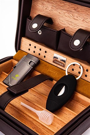 Cohiba Koyu Kahve Puro Taşıma Çantası