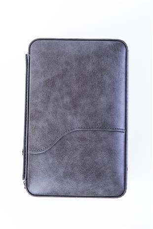 Cohiba Antrasit Çakmak Kesicili Deri Puro Taşıma Çantası & Seyahat Humidoru