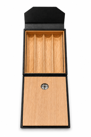 Cohiba Siyah Timsah Desenli Deri Puro Taşıma Çantası & Seyahat Humidoru