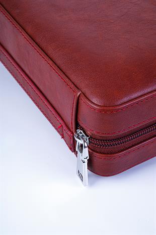 Cohiba XL Kiremit Dahili Çakmak Deri Puro Taşıma Çantası & Seyahat Humidoru