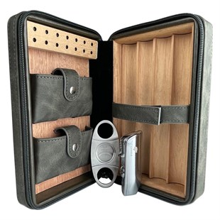 Cohiba Haki Çakmak Kesicili Puro Taşıma Çantası