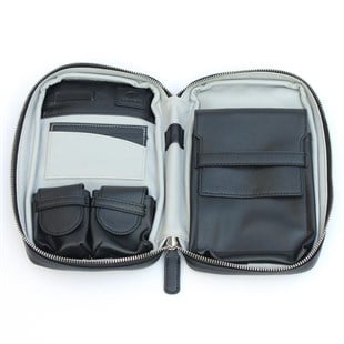 Cohiba Siyah-Gri Çakmak Kesicili Puro Taşıma Çantası