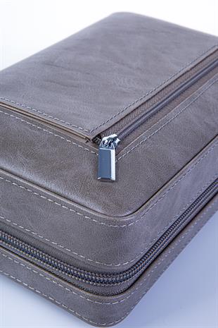 Cohiba Füme Çakmak Kesicili Deri Puro Taşıma Çantası & Seyahat Humidoru