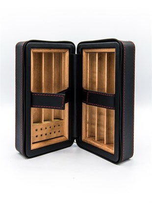 Cohiba Siyah Deri Puro Taşıma Çantası