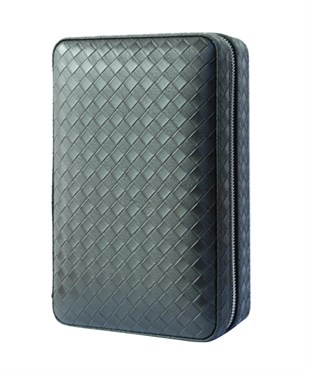 Cohiba Siyah Kesici ve Çakmaklı Deri Puro Taşıma Çantası