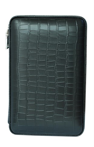 Cohiba Siyah Kesici ve Çakmaklı Deri Puro Taşıma Çantası