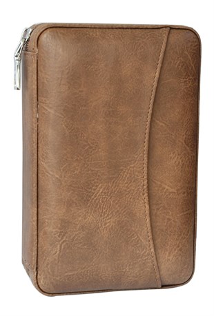 Cohiba Kahverengi Kesici ve Çakmaklı Deri Puro Taşıma Çantası