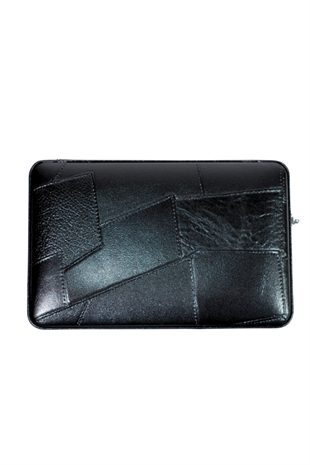 Cohiba Dahili Çakmaklı Siyah Desenli Deri Puro Taşıma Çantası - Seyahat Humidoru