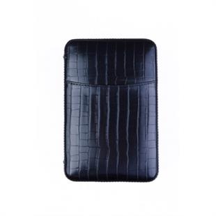 Cohiba Siyah Timsah Derisi Desenli Dahili Çakmak Deri Puro Taşıma Çantası & Seyahat Humidoru