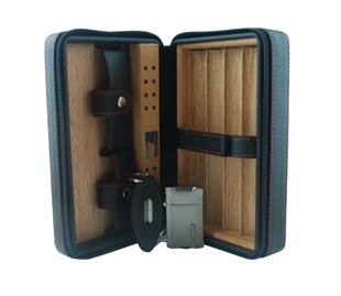 Cohiba Siyah Deri Puro Taşıma Çantası