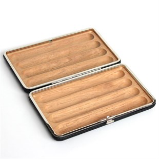 Cohiba Siyah Timsah Desenli İnce Puro Taşıma Çantası