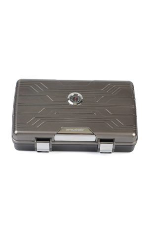Conquistador Gunmetal Siyah 10 Kapasite Seyahat Humidor Puro Kutusu