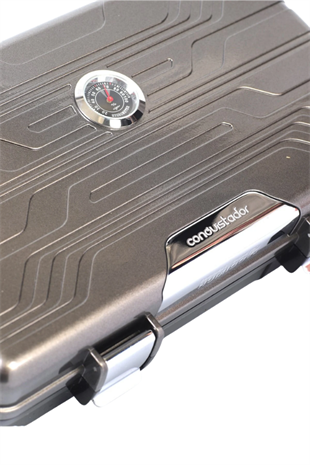 Conquistador Gunmetal Siyah 10 Kapasite Seyahat Humidor Puro Kutusu