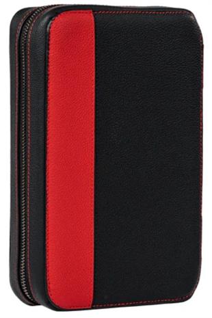 Jlubertine Monaco Kırmızı-Siyah Deri Puro Taşıma Çantası