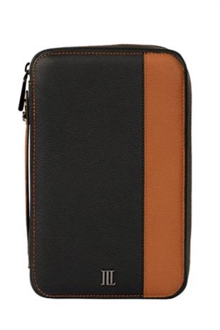 Jlubertine Monaco Taba-Siyah Deri Puro Taşıma Çantası