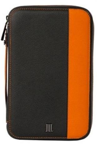 Jlubertine Monaco Turuncu-Siyah Deri Puro Taşıma Çantası