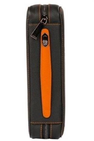 Jlubertine Monaco Turuncu-Siyah Deri Puro Taşıma Çantası