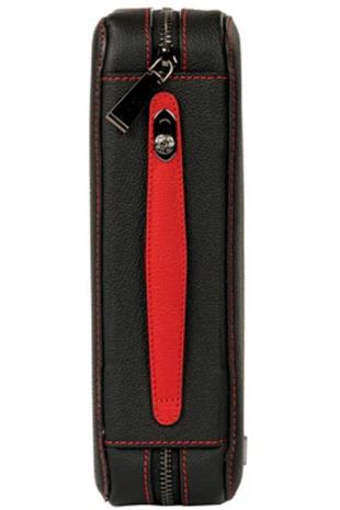 Jlubertine Monaco Kırmızı-Siyah Deri Puro Taşıma Çantası