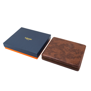 Lubinski Deri Sedirli Seyahat Puro Sunum Kutusu Slim Humidor 10s Siyah
