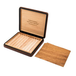 Lubinski Deri Sedirli Seyahat Puro Sunum Kutusu Slim Humidor 10s Siyah