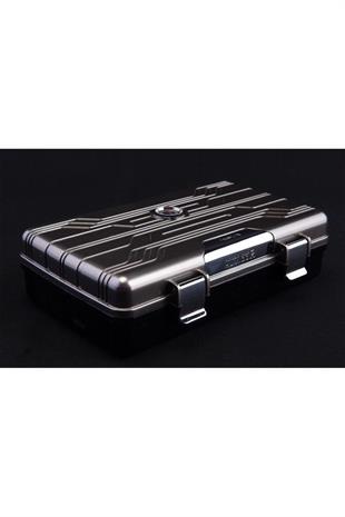 Parmida Gümüş Seyahat Tipi Humidor Puro Kutusu