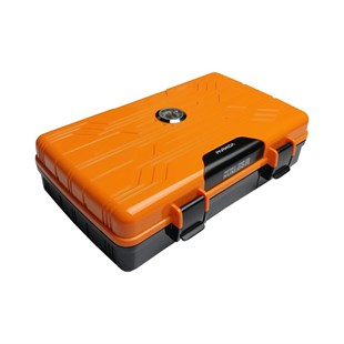 Parmida Seyahat Tipi Turuncu-Siyah Humidor Puro Kutusu
