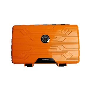 Parmida Seyahat Tipi Turuncu-Siyah Humidor Puro Kutusu