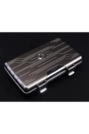 Parmida Gümüş Seyahat Tipi Humidor Puro Kutusu