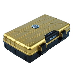 Parmida Seyahat Tipi Gold-Siyah Humidor Puro Kutusu