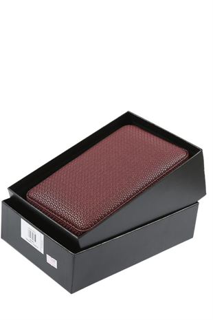 PQ Çakmak Kesicili Bordo Deri Puro Taşıma Çantası