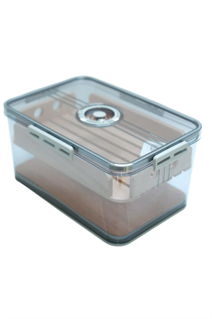 PremiumQuality Caracas İçi Sedir Şeffaf Puro Saklama Kutusu Jar