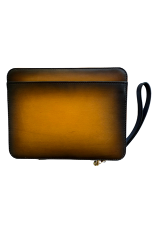 S.T. Dupont Timsah Desenli Kahverengi Deri Puro Taşıma Çantası 141154