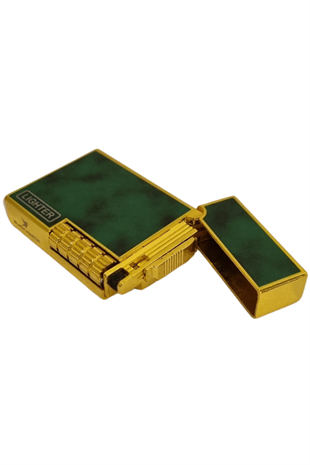 Black Martin Soft Flame Yeşil-Gold Metal Çakmak